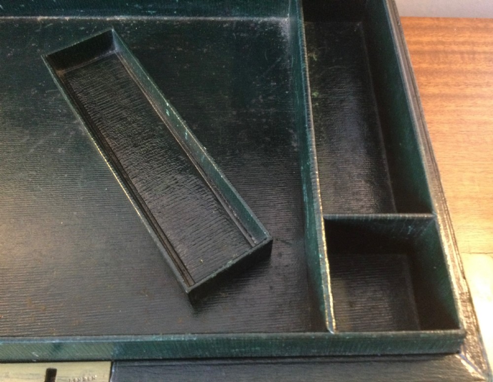 Edwardian crocodile leather documents box c1910 View IX