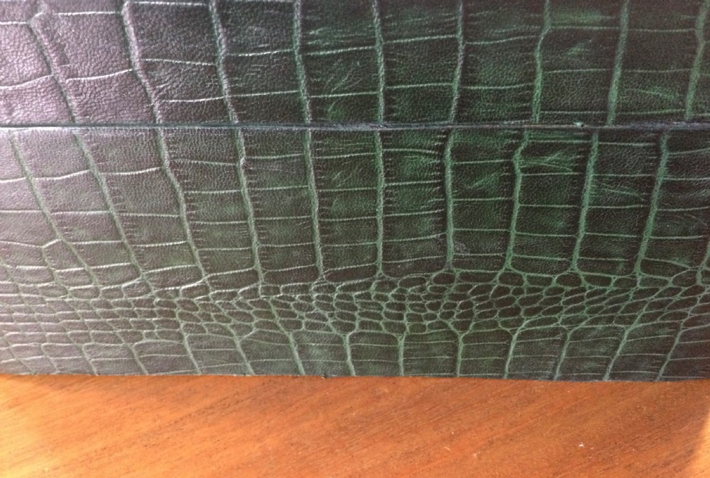 Edwardian crocodile leather documents box c1910 View XI