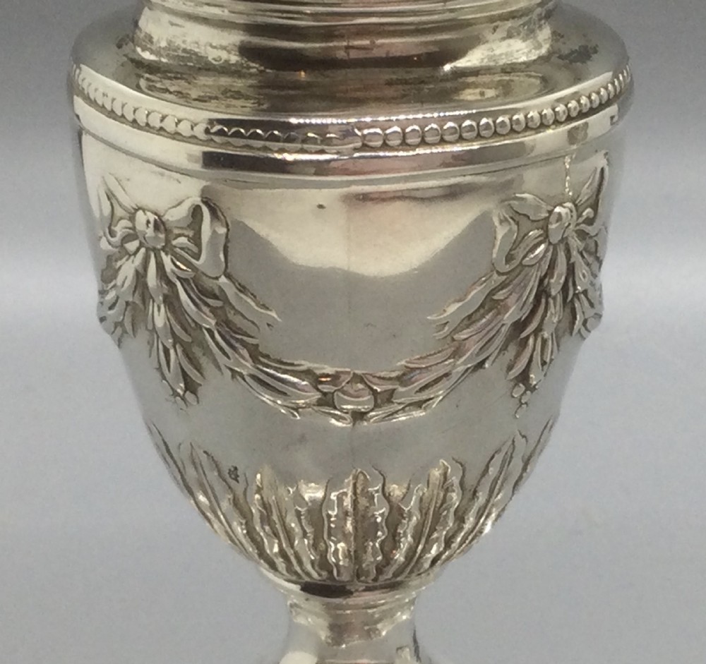 Fine Edwardian pair silver dwarf candlesticks Sheffield 1903  View XI