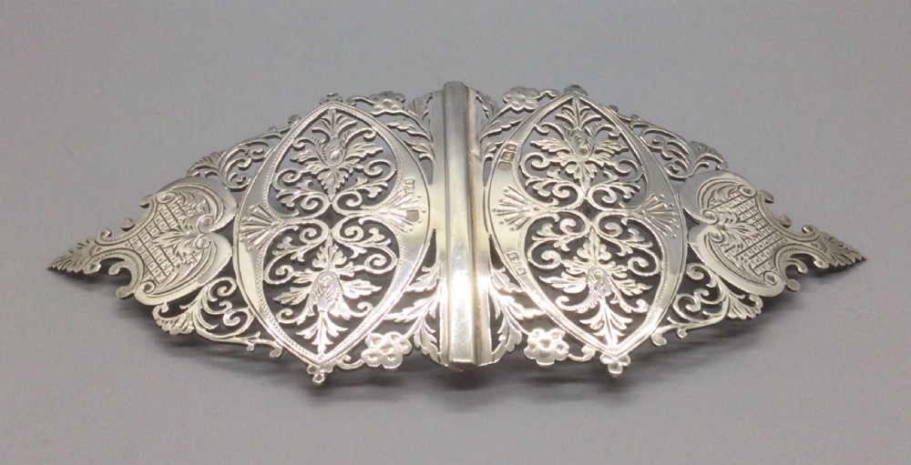Edwardian silver nurses buckle Sheffield 1902