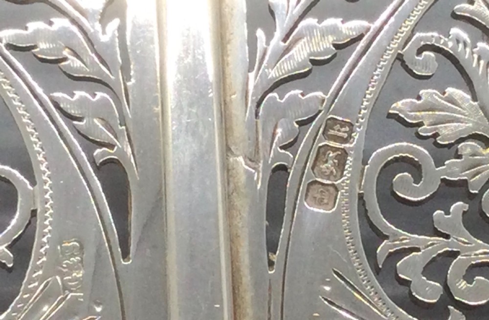 Edwardian silver nurses buckle Sheffield 1902 View II