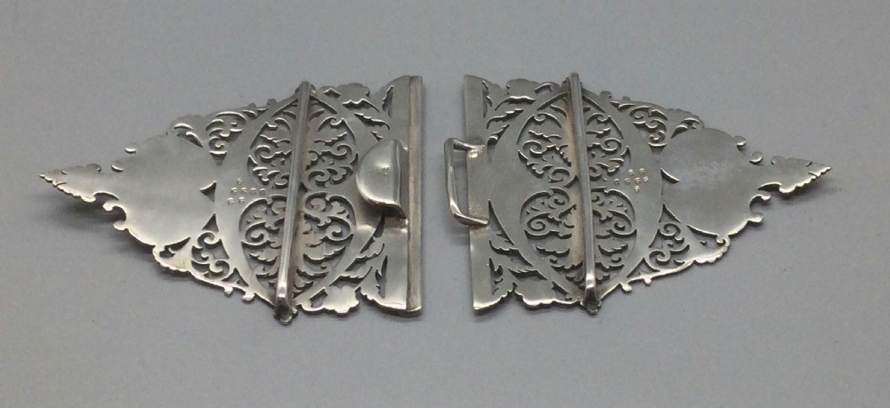 Edwardian silver nurses buckle Sheffield 1902 View VII