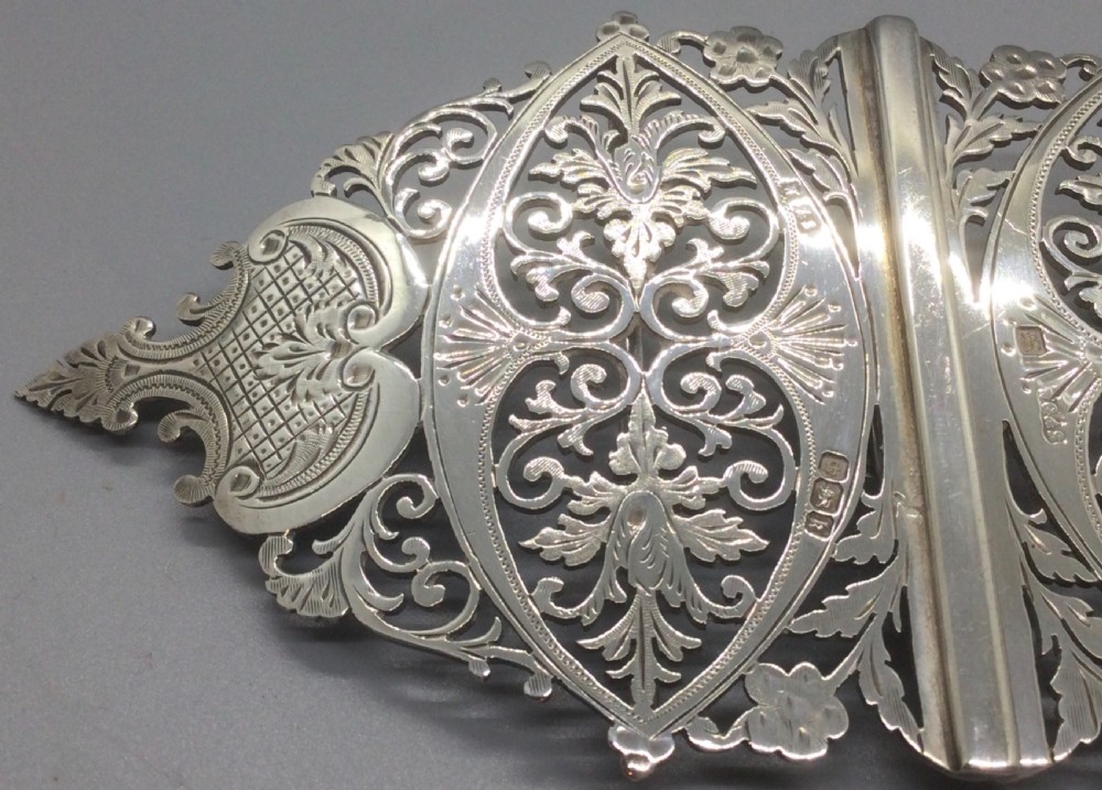 Edwardian silver nurses buckle Sheffield 1902 View XI