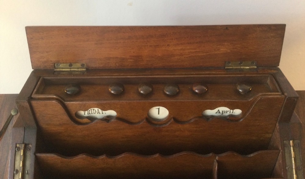 Victorian walnut upright stationery cabinet box c1880 View III