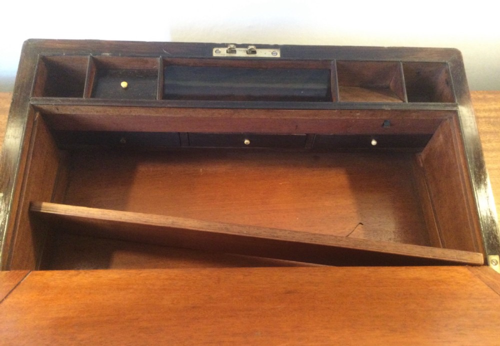 Mid 19thC brass bound rosewood writing slope box c1840 View XI