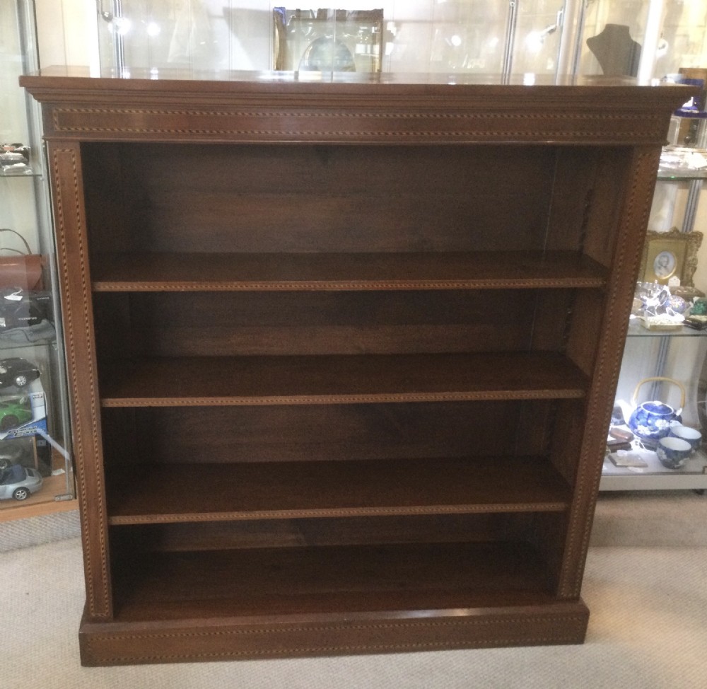 Edwardian mahogany adjustable bookcase c1900