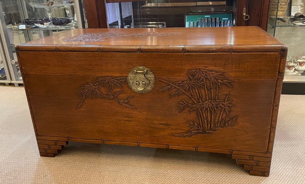 Early 20thc Oriental camphor trunk c1920 View II