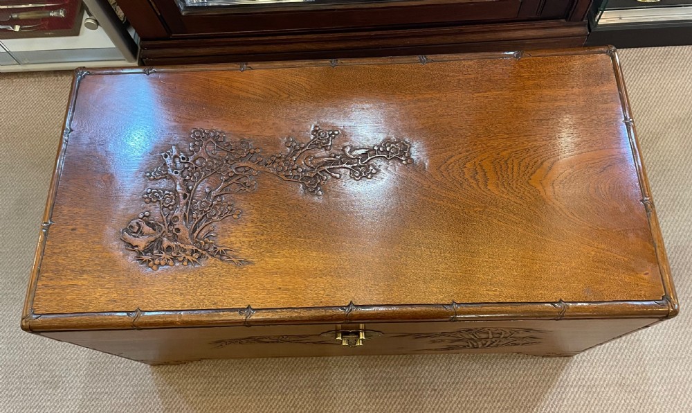 Early 20thc Oriental camphor trunk c1920 View III