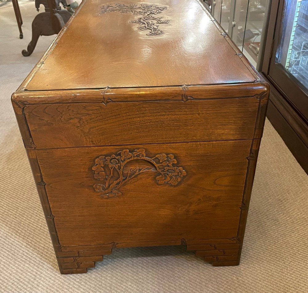 Early 20thc Oriental camphor trunk c1920 View IV