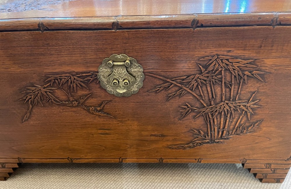 Early 20thc Oriental camphor trunk c1920 View VI