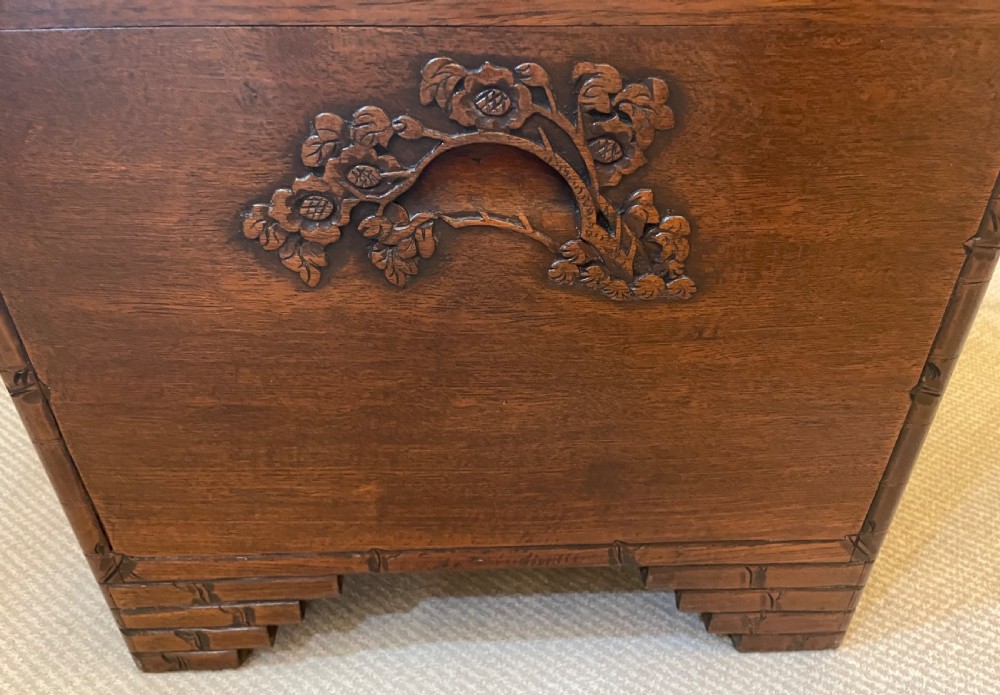 Early 20thc Oriental camphor trunk c1920 View XI