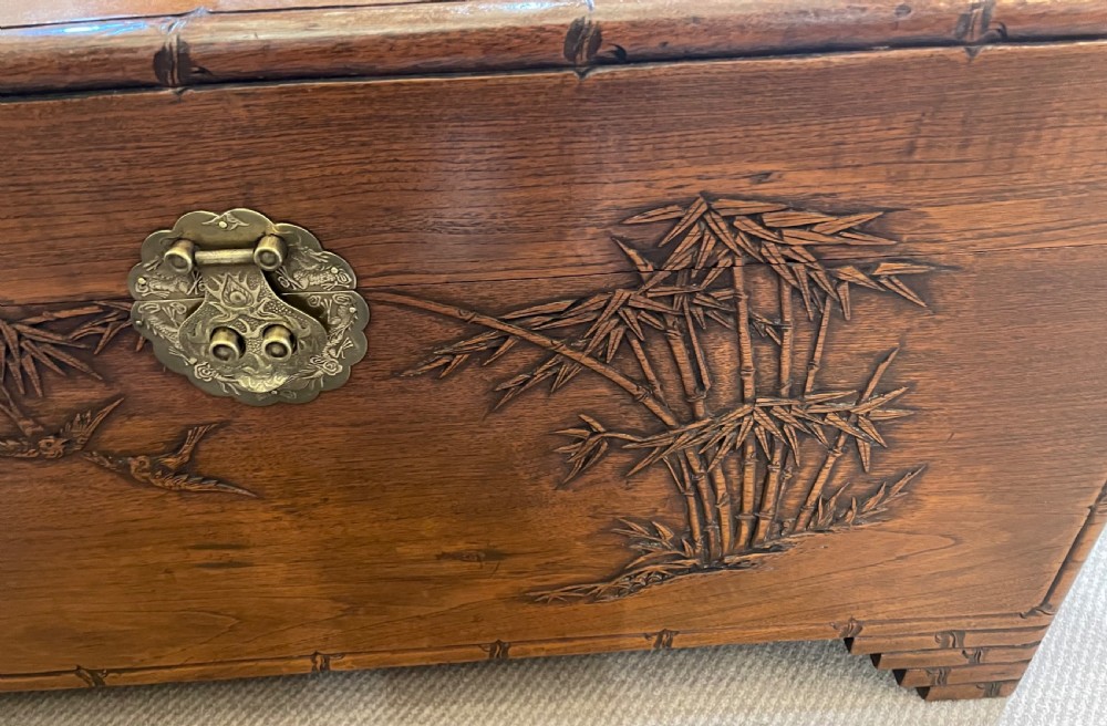 Early 20thc Oriental camphor trunk c1920 View XIV