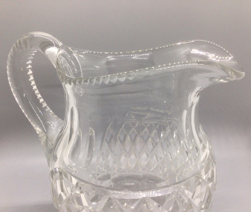 Edwardian cut lead crystal jug c1910 View VII