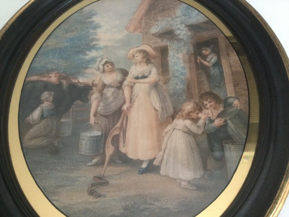 Late 18thc stipple engraving Morning c1790 View VI