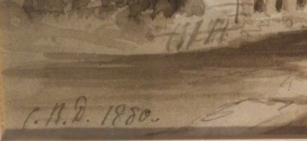 Late 19thC watercolour of Cheddar Cliffs dated 1880 View VII