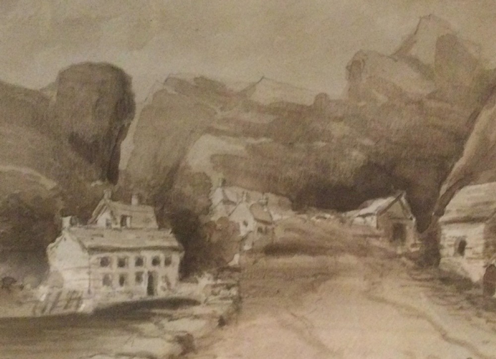 Late 19thC watercolour of Cheddar Cliffs dated 1880 View XII