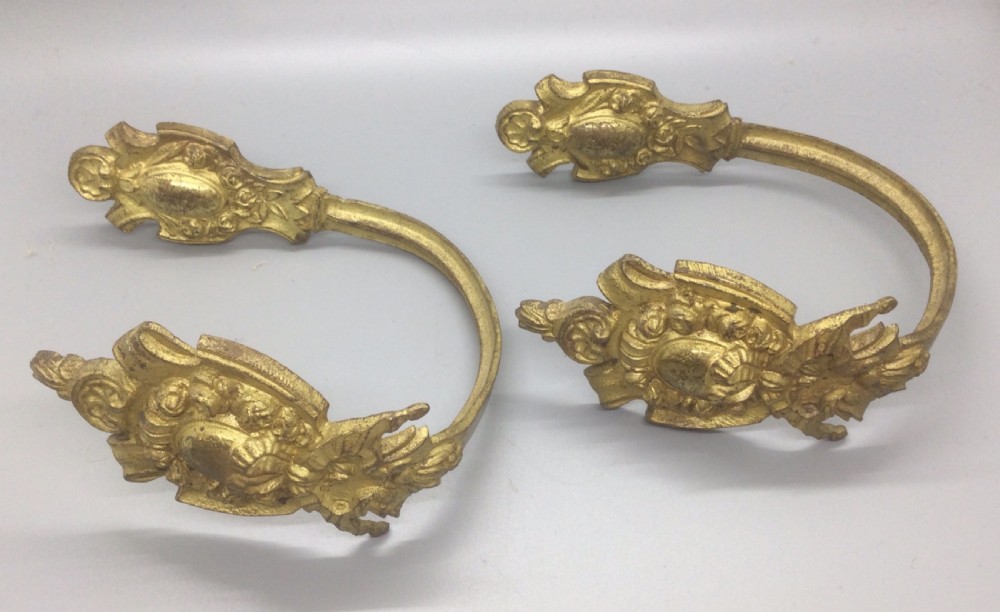 Mid 19thC French ormolu curtain tie backs c1860 View III
