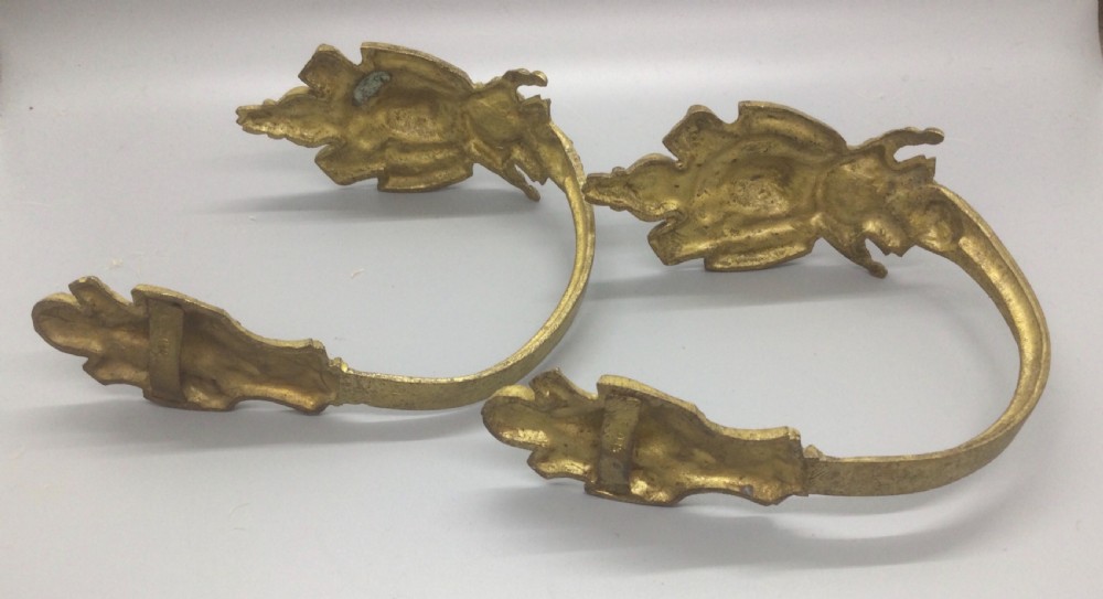 Mid 19thC French ormolu curtain tie backs c1860 View V