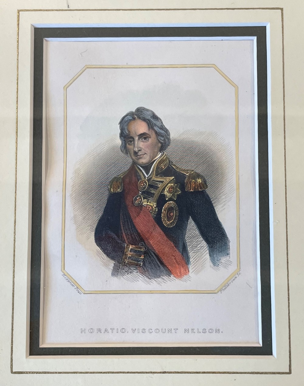 Early 19thc engraving of Lord Nelson c1836 View V