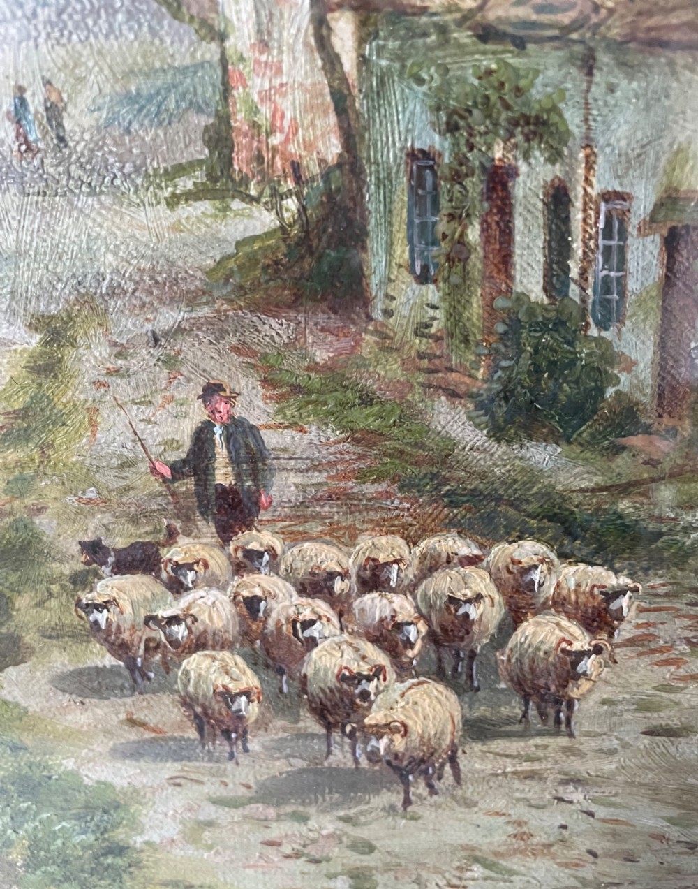 Mid 19thC landscape oil painting signed R HAYES View X