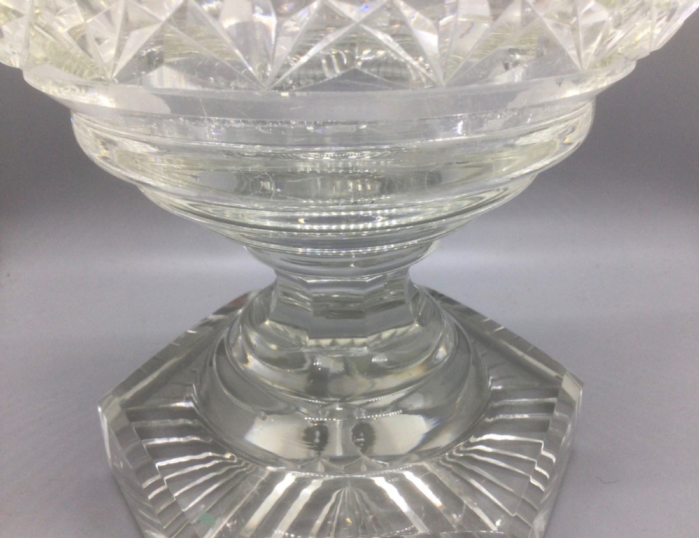 Large Edwardian cut lead crystal bowl c1900 View IV