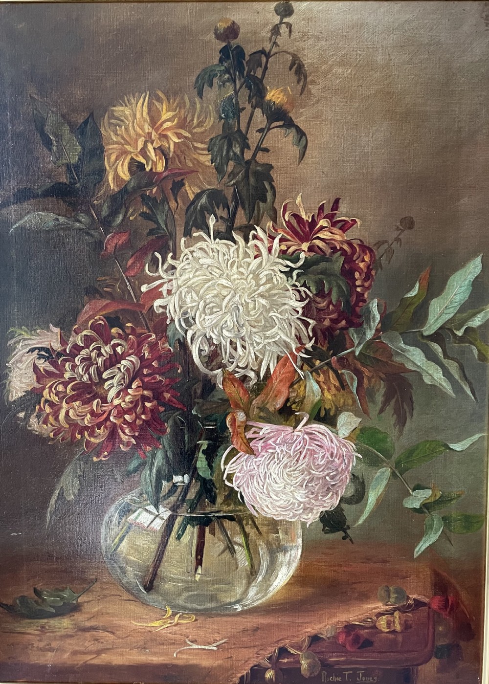 Late 19c oil on canvas by Rochie T Jones View II
