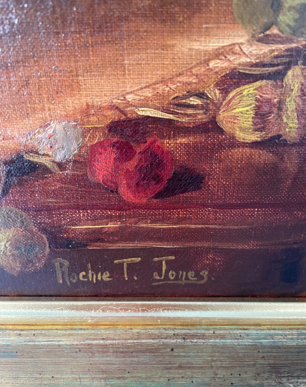 Late 19c oil on canvas by Rochie T Jones View III
