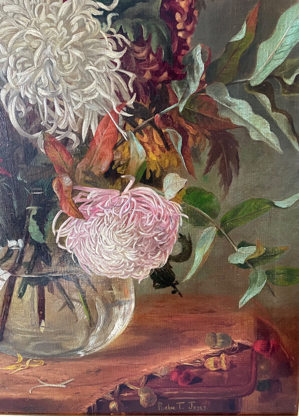 Late 19c oil on canvas by Rochie T Jones View VI