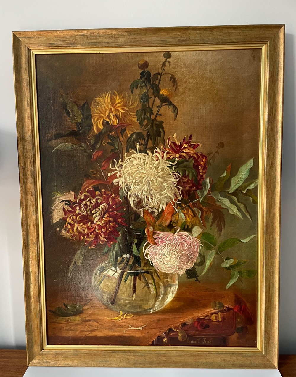 Late 19c oil on canvas by Rochie T Jones View XV