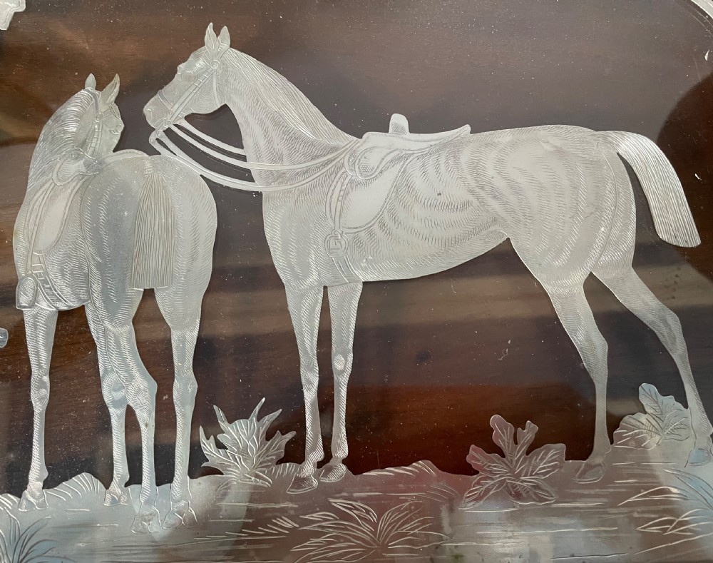 Early 20thc silver plate equestrian tray c1900 View IV