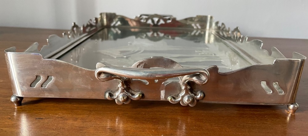 Early 20thc silver plate equestrian tray c1900 View XIII
