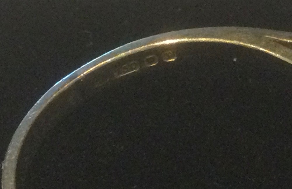 Vintage 18ct gold sapphire and diamond ring  View II