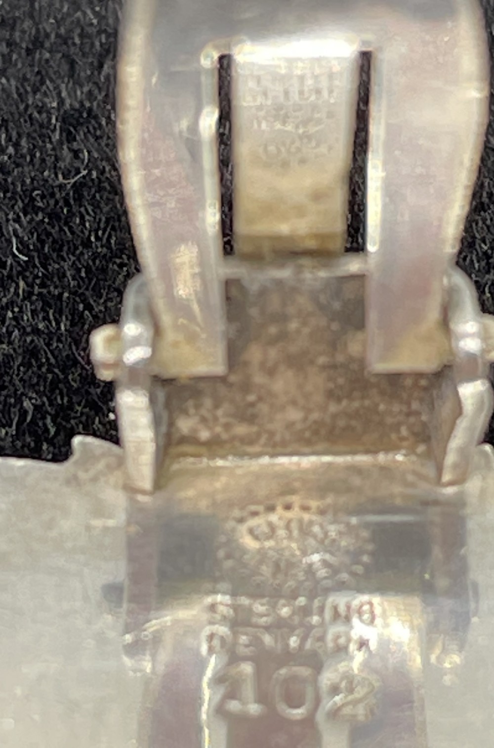 Georg Jensen silver earclips Arno Malinowski  c1960 View IV