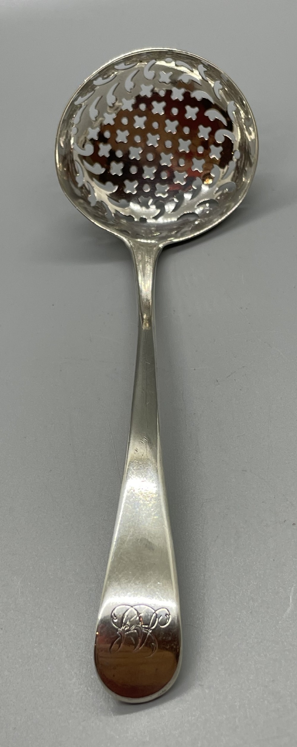 Geo III silver sifter spoon London 1794 RICHARD CROSSLEY