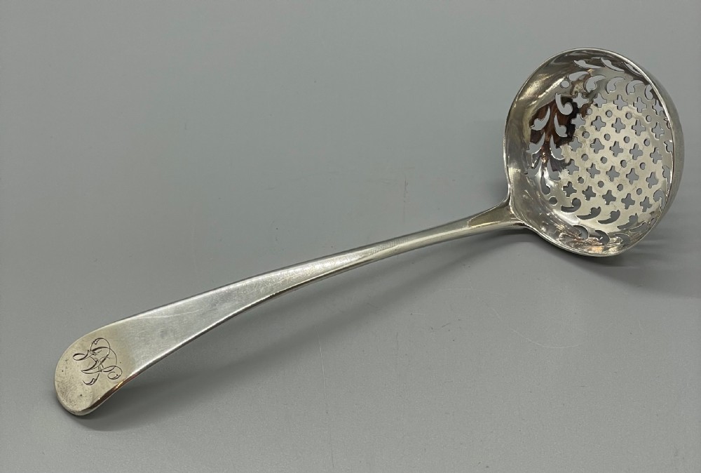 Geo III silver sifter spoon London 1794 RICHARD CROSSLEY View III