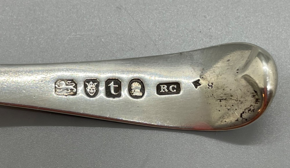 Geo III silver sifter spoon London 1794 RICHARD CROSSLEY View V