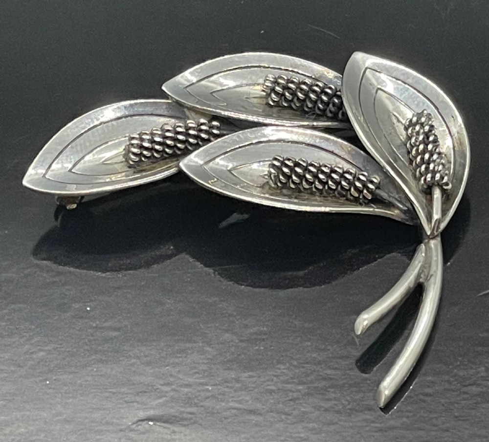 Vintage Danish silver brooch by AARRE KROGH c1960