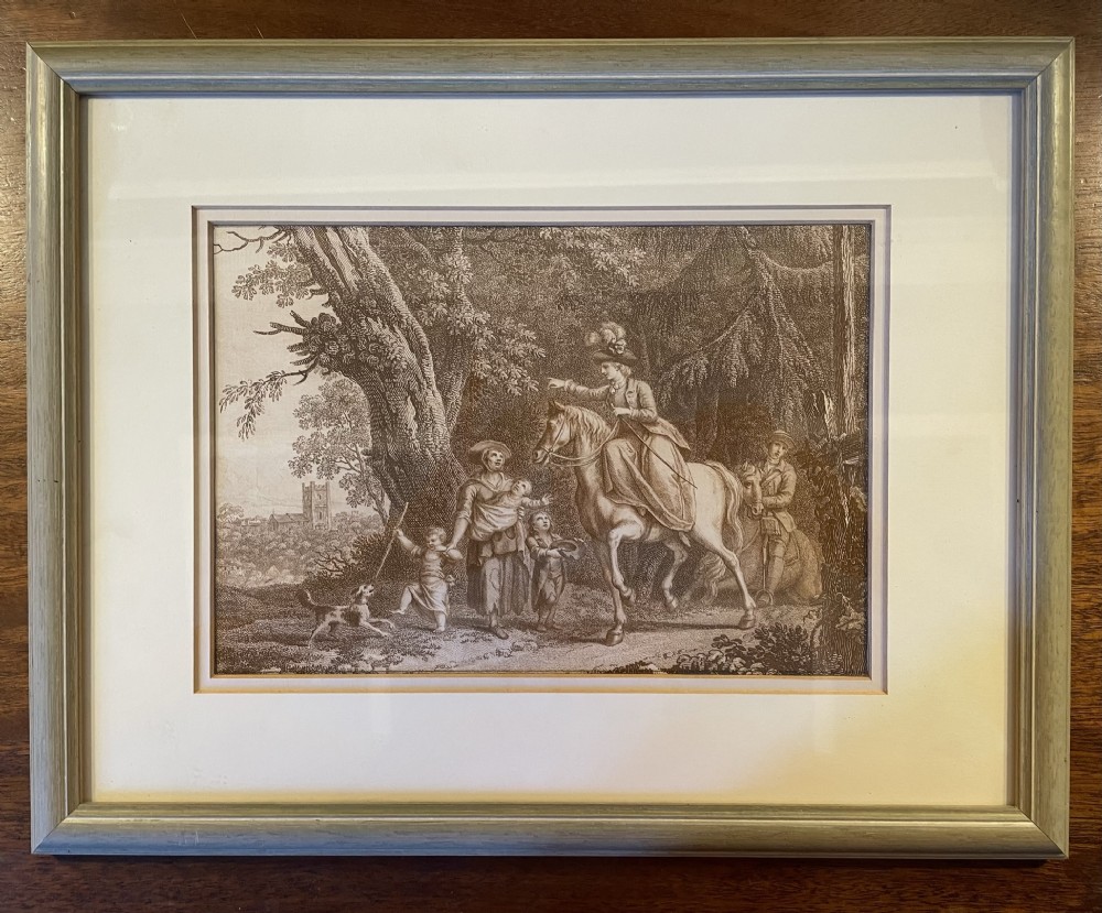 Late 18thc sepia engraving by Bartolozzi c1795