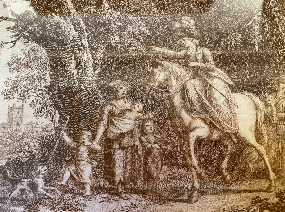 Late 18thc sepia engraving by Bartolozzi c1795 View IV