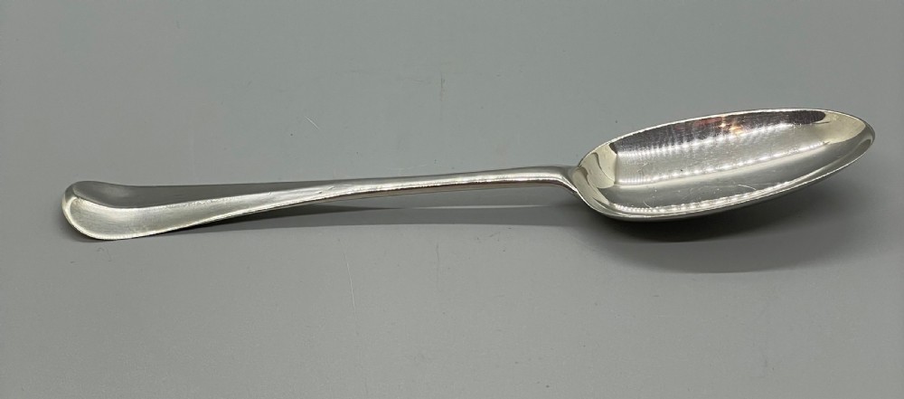 Geo II silver dessert spoon London 1734 SAMUEL WOOD View IV