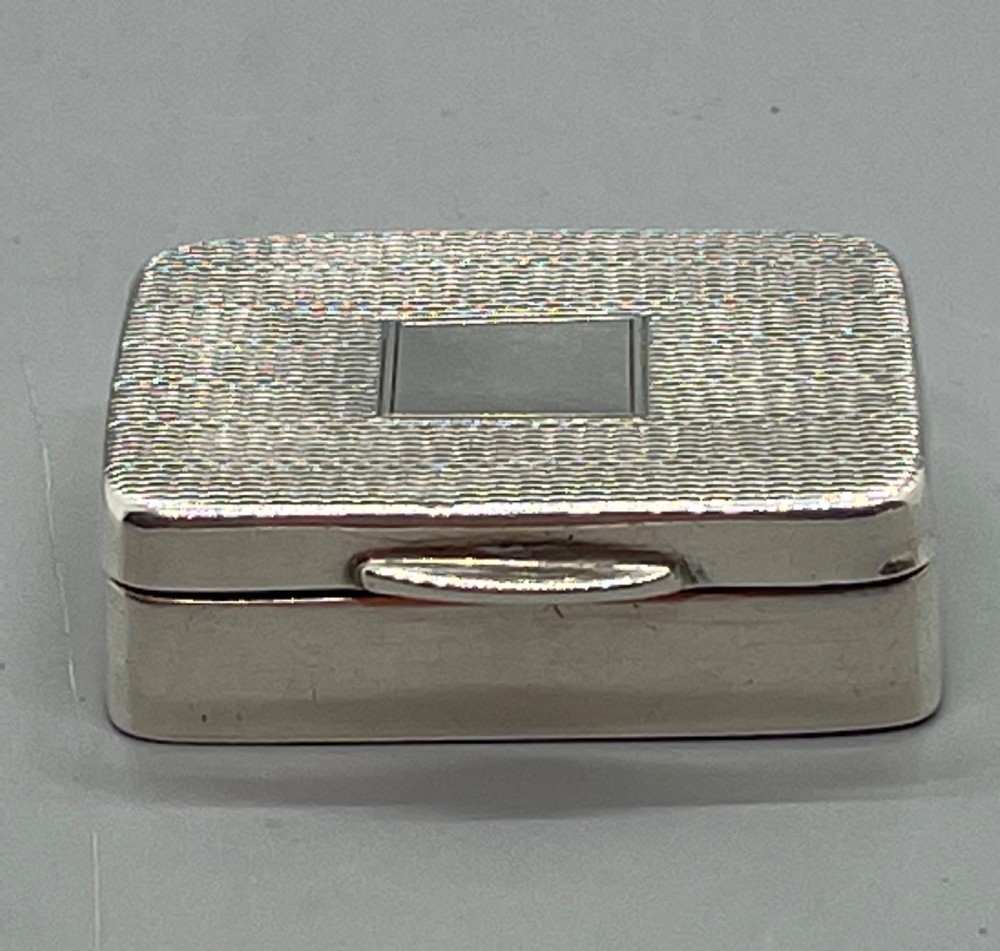 Geo V silver pill box Birmingham 1936 S BLANCKENSEE
