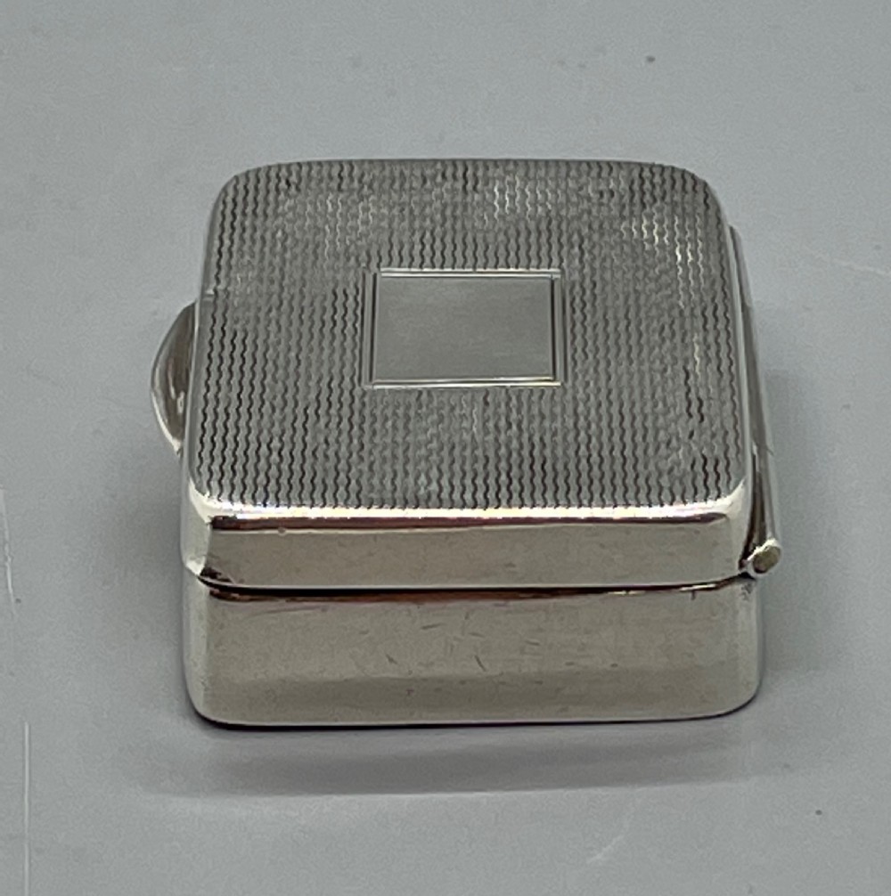 Geo V silver pill box Birmingham 1936 S BLANCKENSEE View II