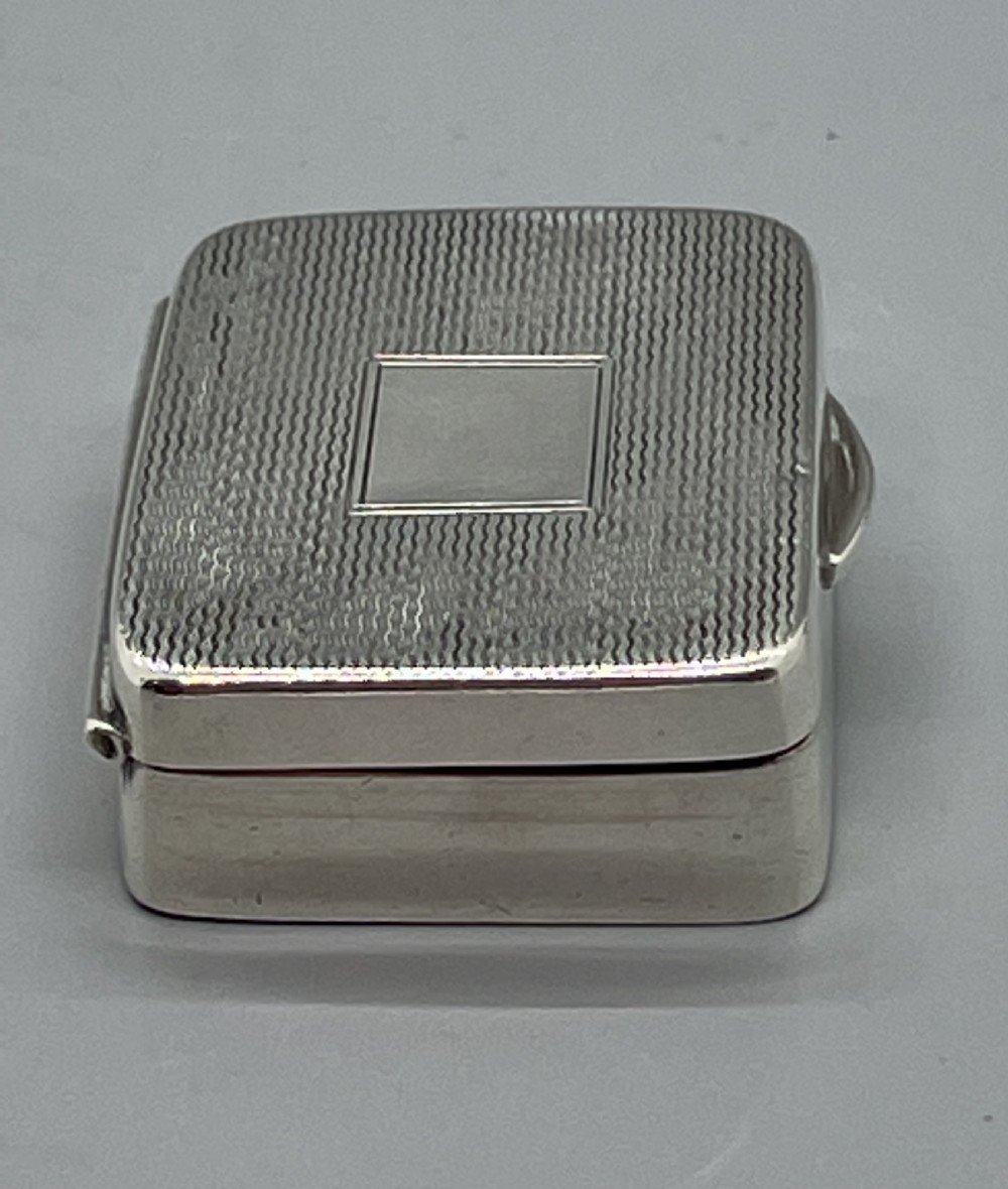 Geo V silver pill box Birmingham 1936 S BLANCKENSEE View V