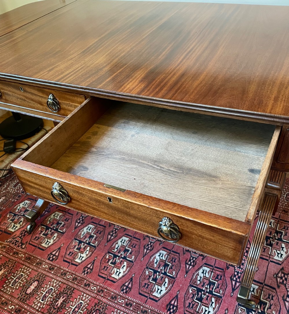 Early 19thc Regency mahogany sofa table c1820 View XVI
