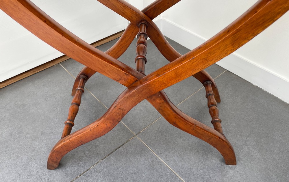 Georgian mahogany folding coaching table c1800 View V