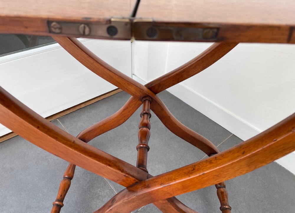 Georgian mahogany folding coaching table c1800 View VI