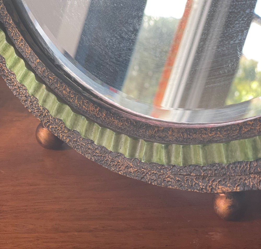 Deco era Barbola table mirror c1930 View IX