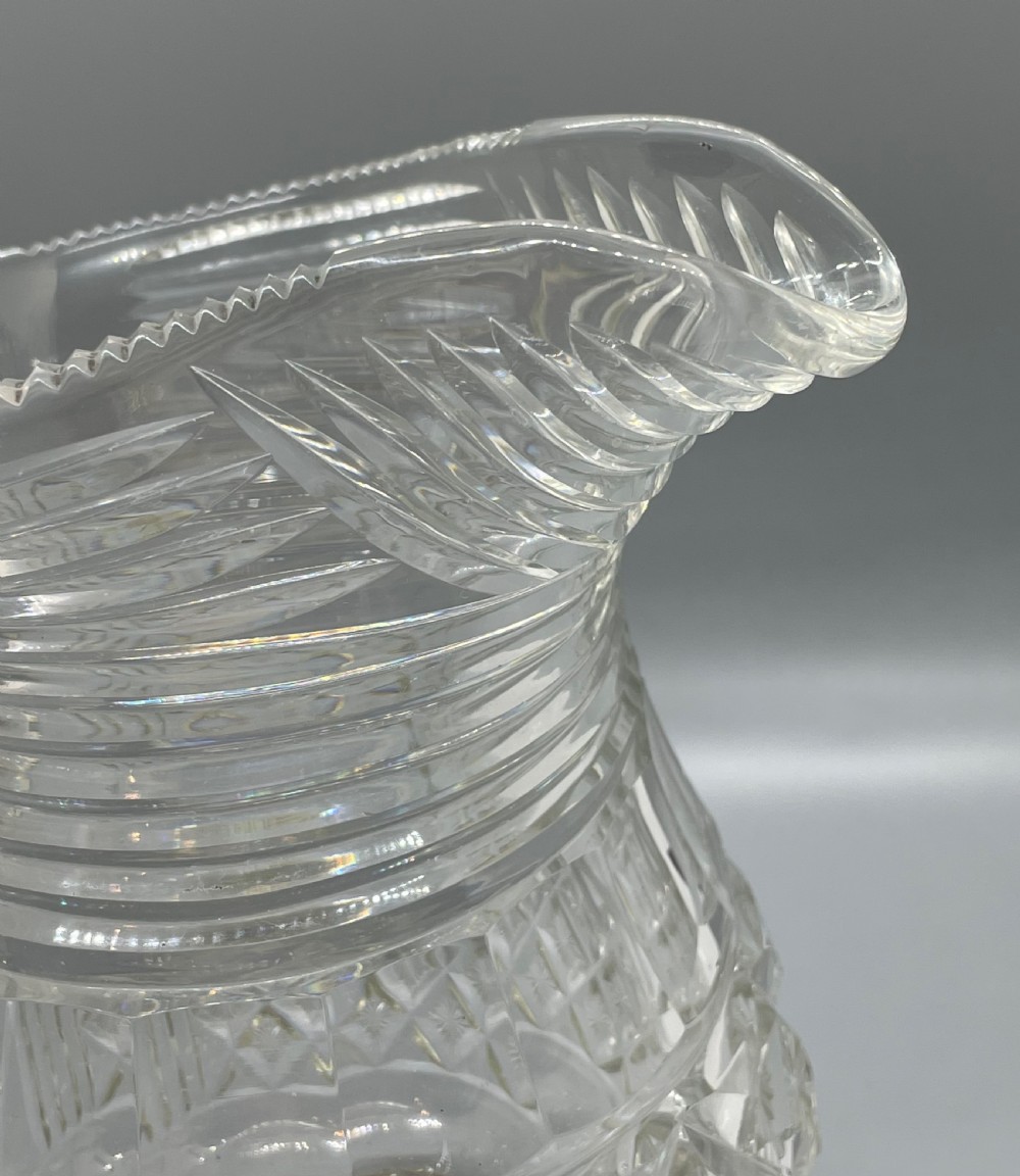 Regency cut lead crystal jug c1820 View VII