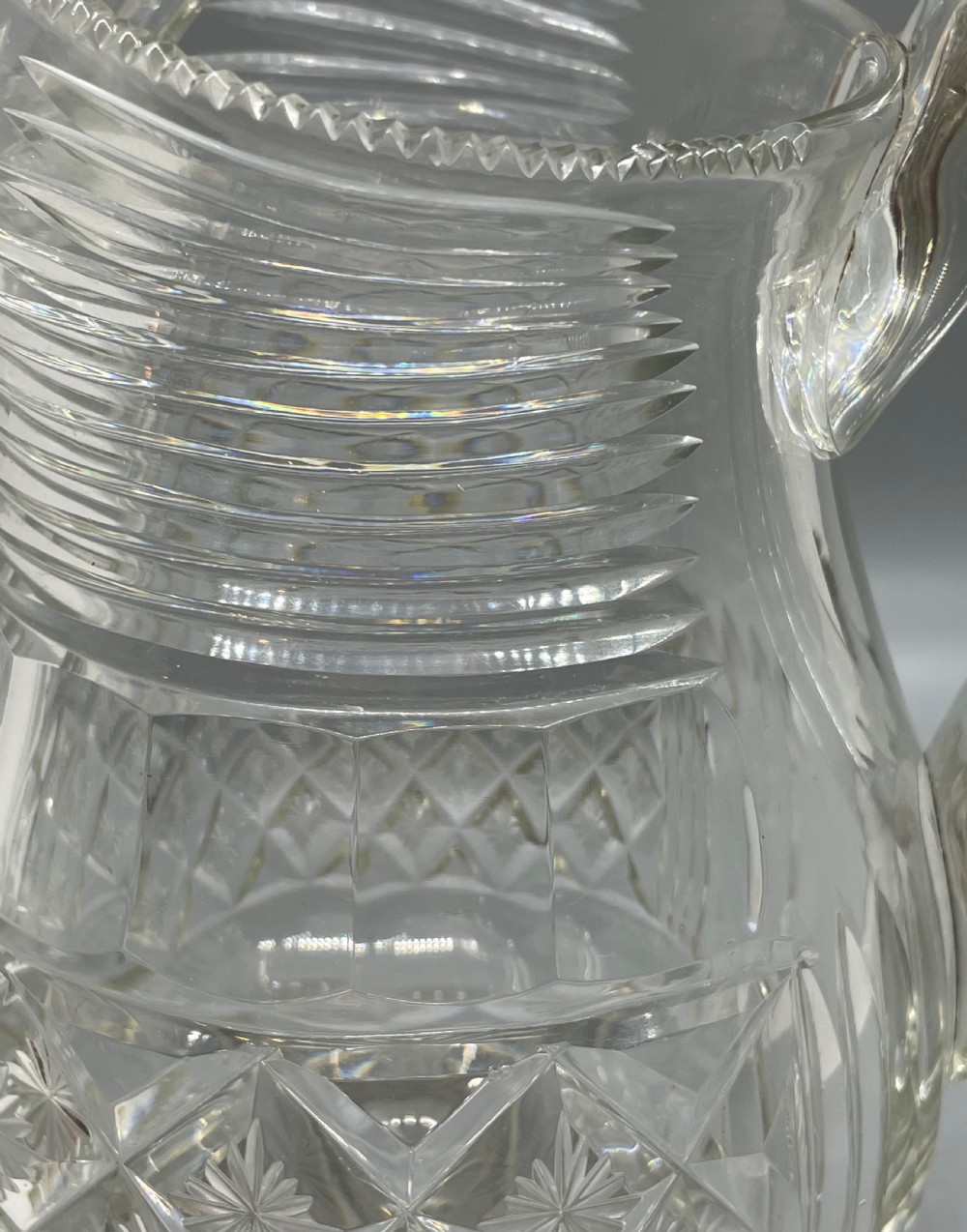 Regency cut lead crystal jug c1820 View XI