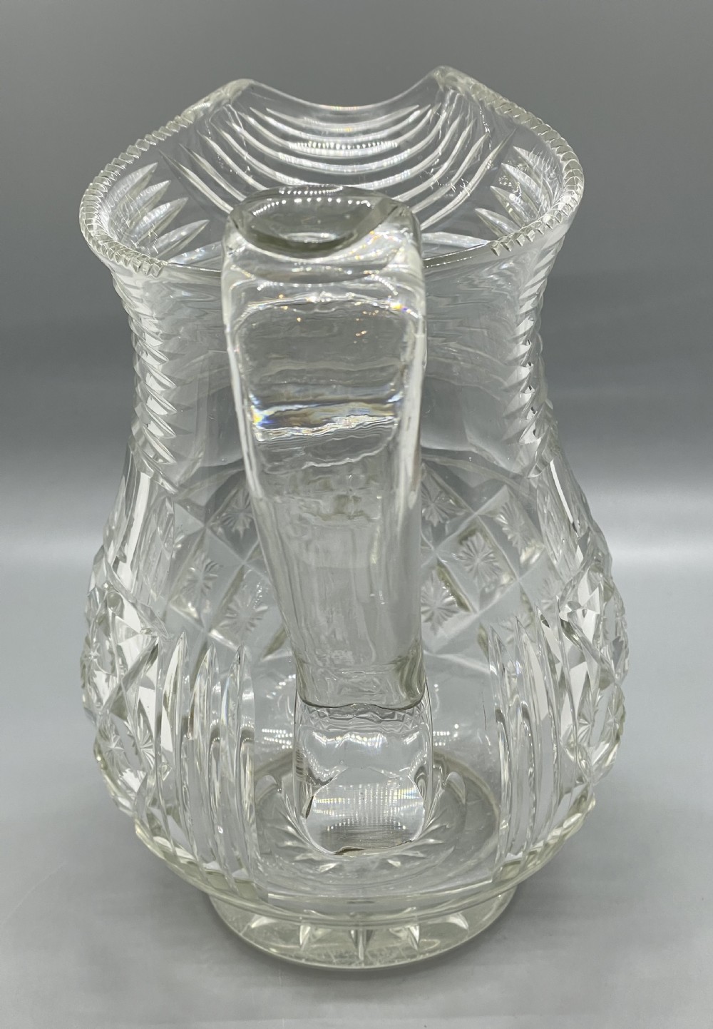 Regency cut lead crystal jug c1820 View XII